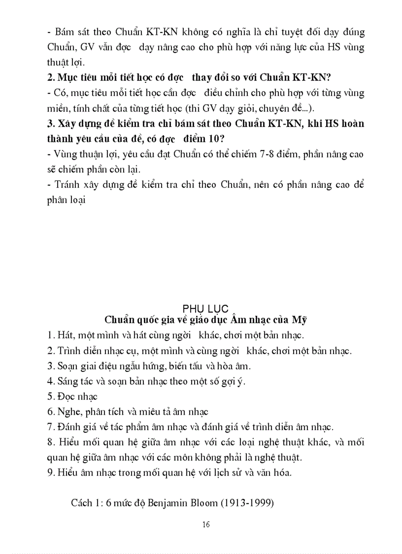 image for page Dạy học và Kiểm tra đánh giá theo chuẩn kiến thức KN KT môn Nhạc THCS