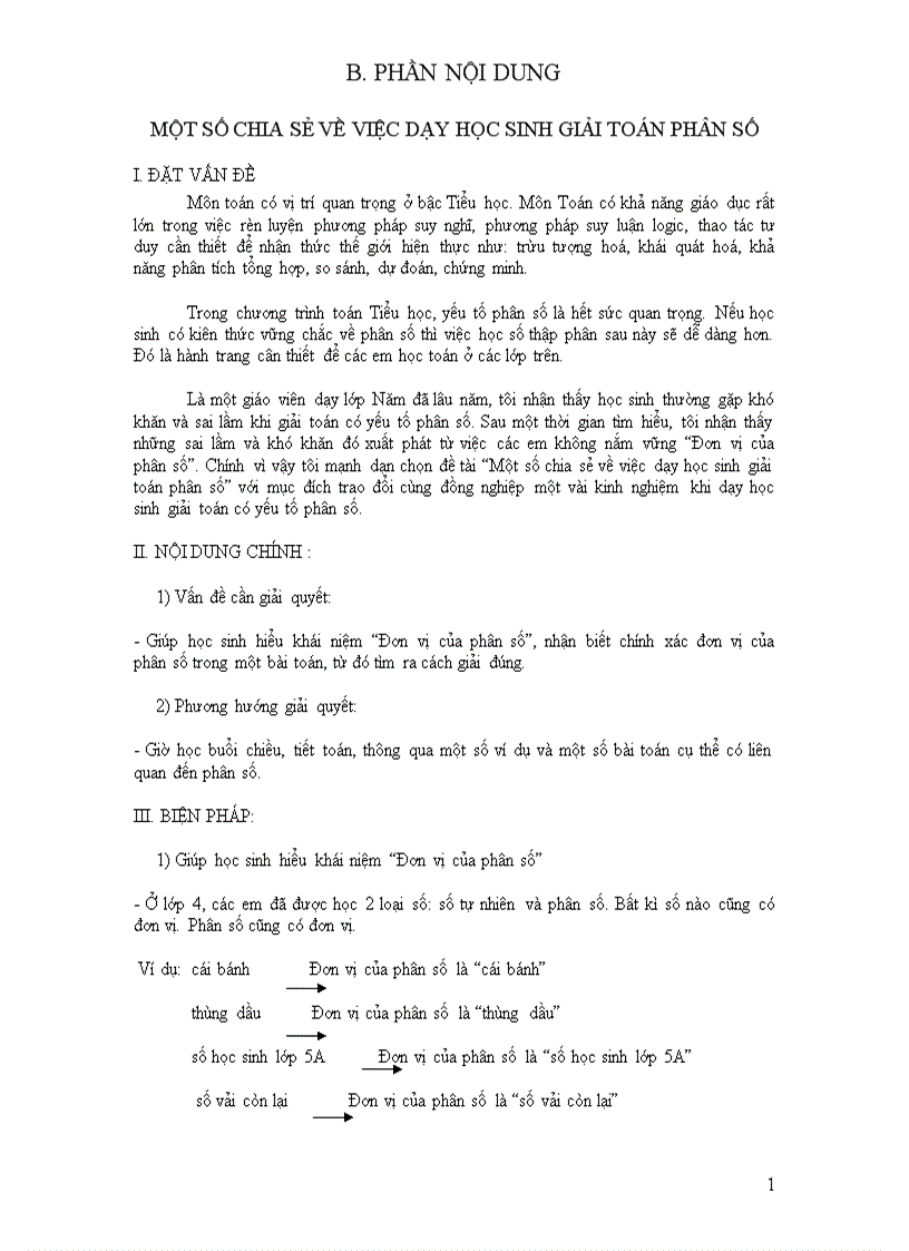 image for page Dạy HS giải toán phân số