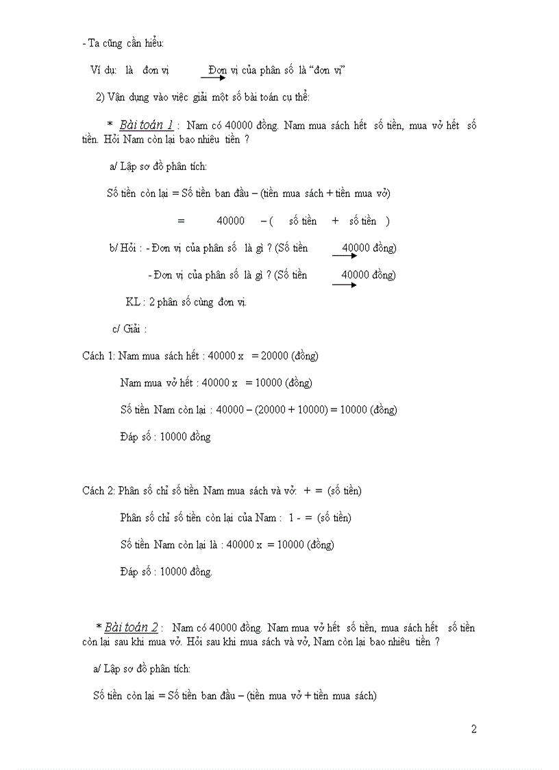 image for page Dạy HS giải toán phân số