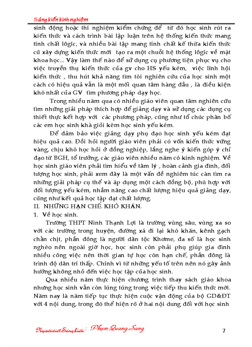 image for page Dạy phụ đạo HS yếu kém THCS