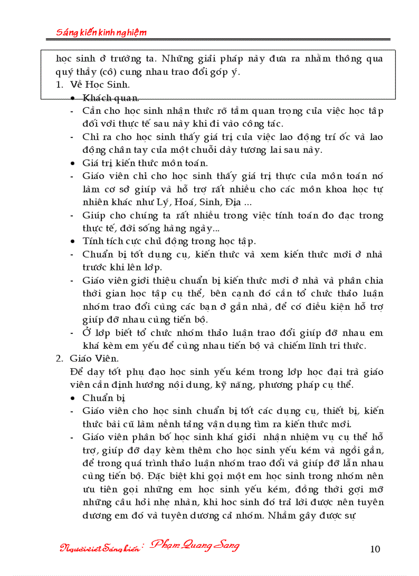 image for page Dạy phụ đạo HS yếu kém THCS