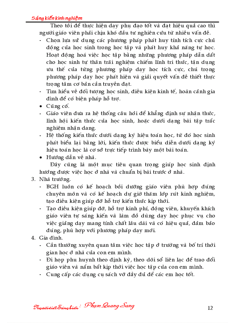 image for page Dạy phụ đạo HS yếu kém THCS