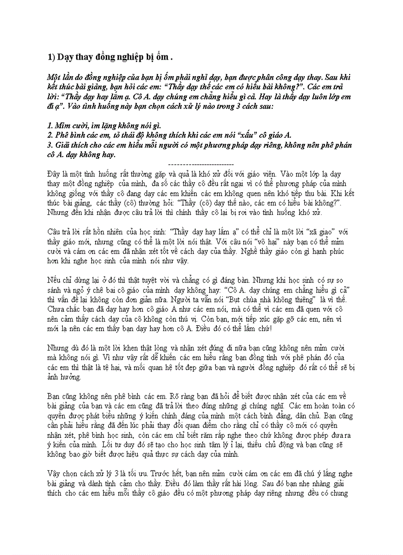image for page Dạy thay đồng nghiệp