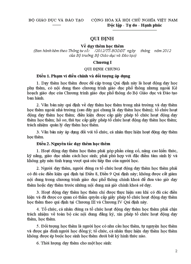 image for page Dạy thêm học thêm