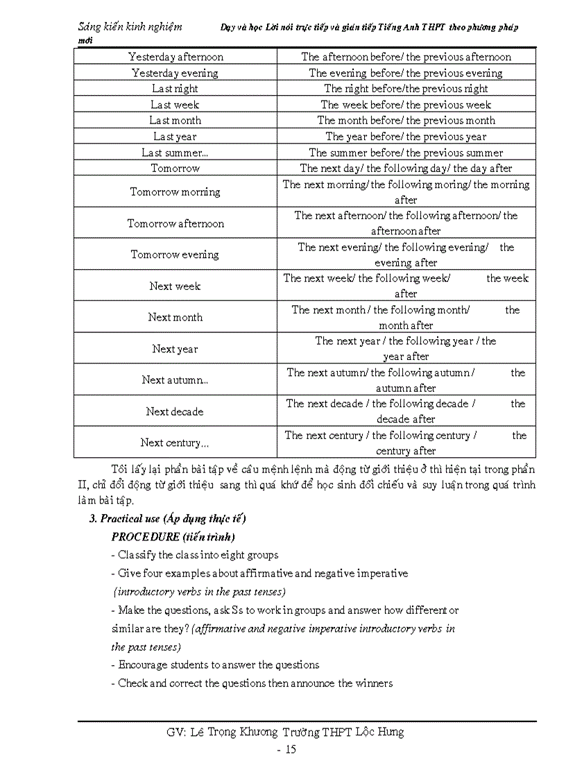 image for page Dạy và học lời nói trực tiếp và gián tiếp tiếng anh theo phương pháp mới