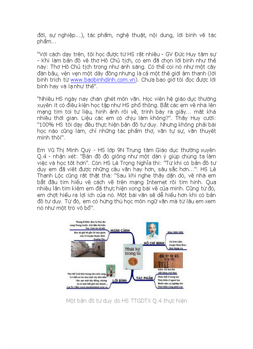 image for page Dạy văn bằng bản đồ tư duy