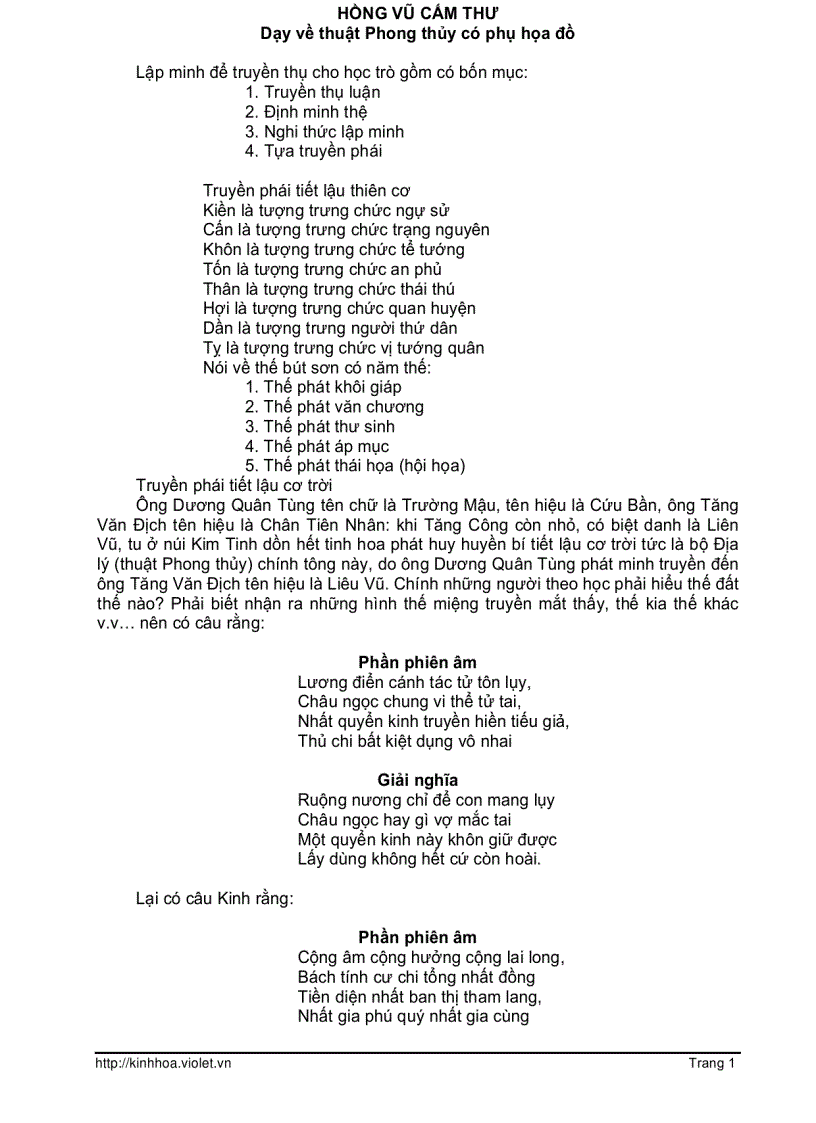 image for page Dạy về thuật phong thủy có phụ họa đồ