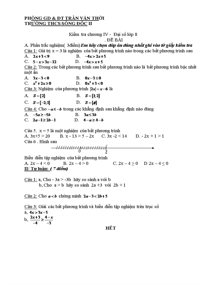 image for page Đề 45 p HKkiem tra chuong IV dai so 8