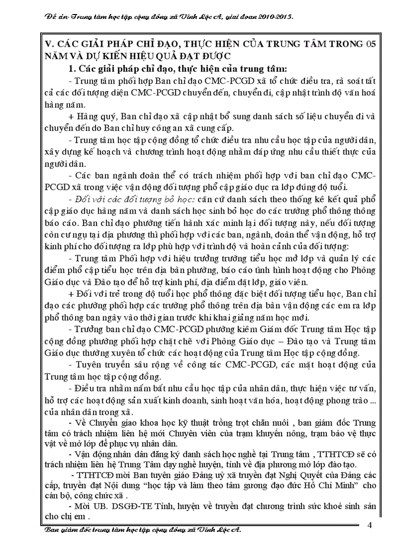 image for page Đề án của Trung tâm HTCĐ