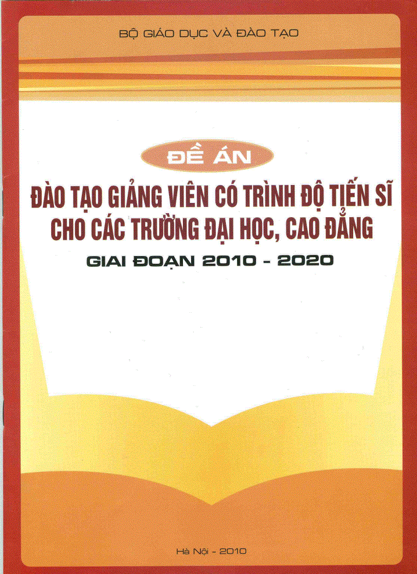 image for page Đề án đào tạo giảng viên có trình độ tiến sĩ cho các trường ĐH CĐ