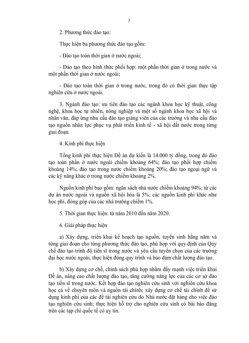 image for page Đề án đào tạo giảng viên có trình độ tiến sĩ cho các trường ĐH CĐ