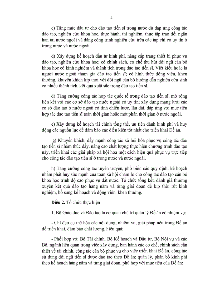 image for page Đề án đào tạo giảng viên có trình độ tiến sĩ cho các trường ĐH CĐ
