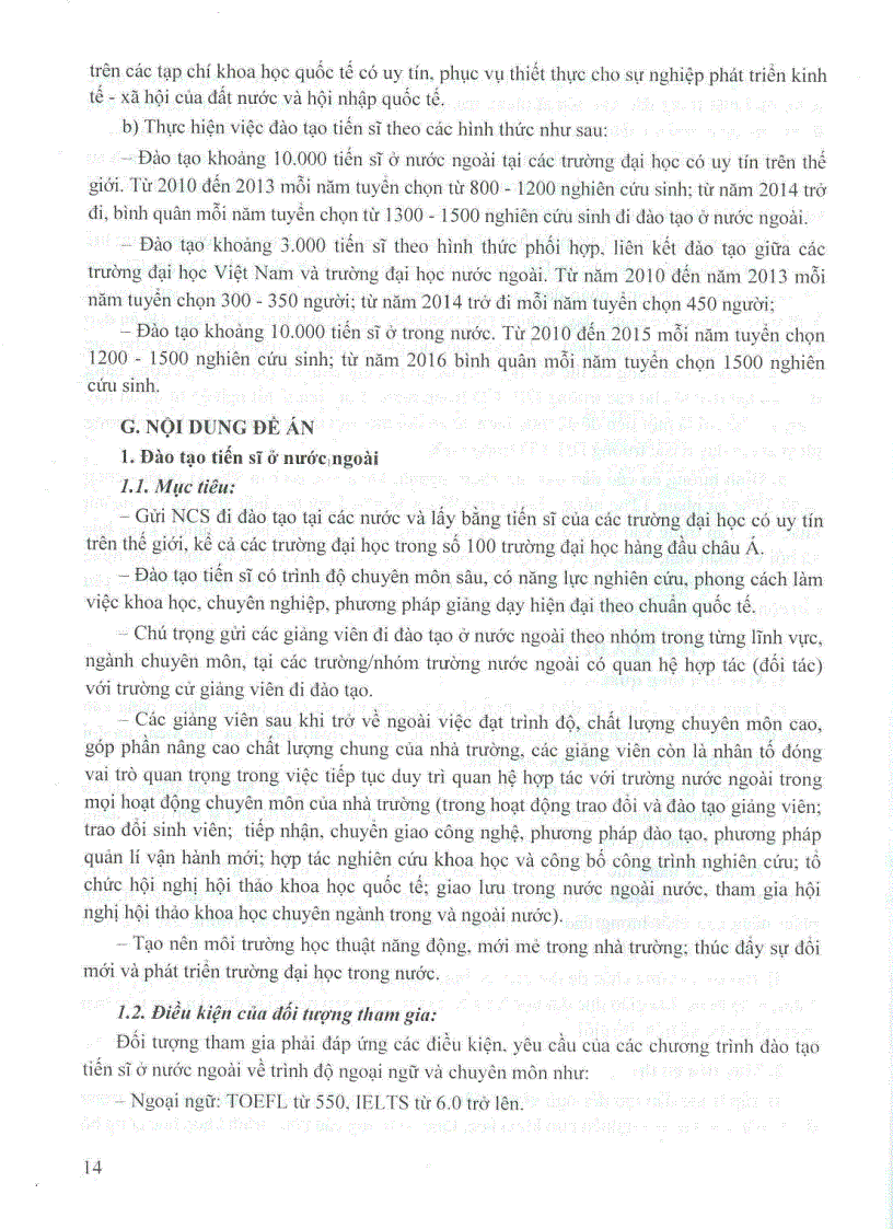 image for page Đề án đào tạo giảng viên có trình độ tiến sĩ cho các trường ĐH CĐ