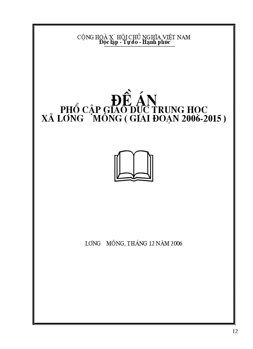 image for page Đề án PCGD TrH 2006 2015