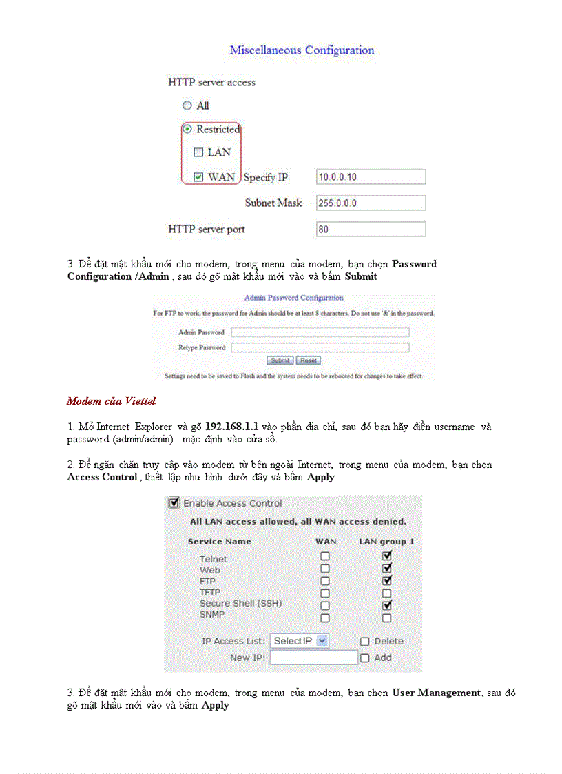 image for page Để an toàn cho modem ADSL của bạn