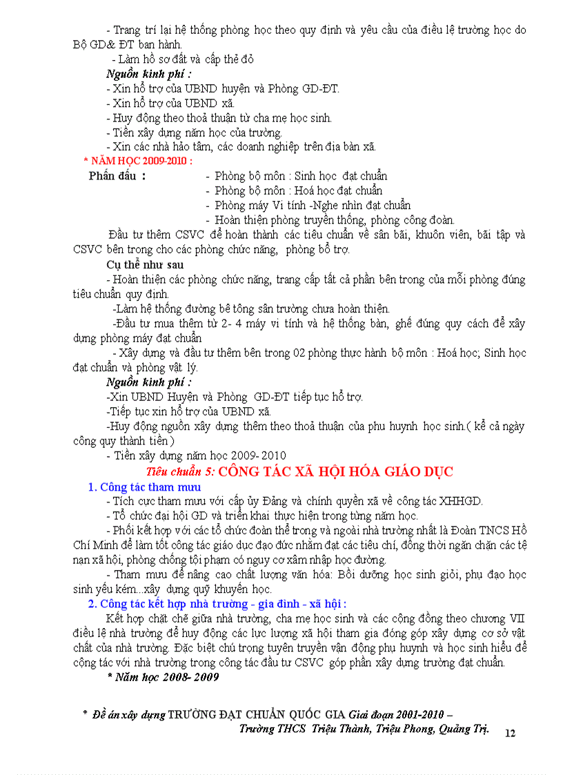 image for page Đề án xây dựng trường chuẩn Quốc gia