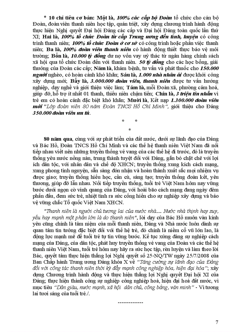 image for page Đề cương 80 năm thành lập Đoàn TNCS Hồ Chí Minh