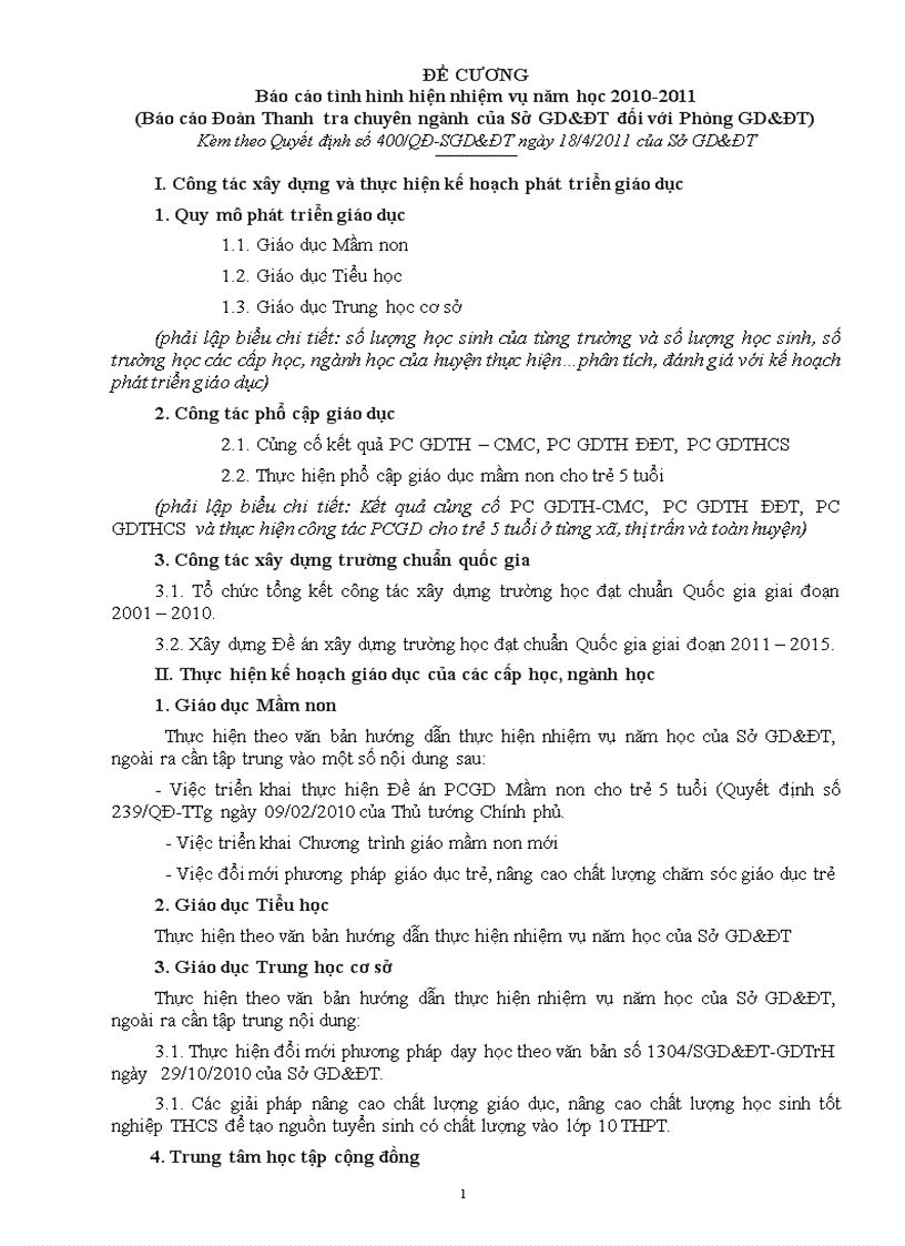 image for page Đề cương báo cáo thanh tra