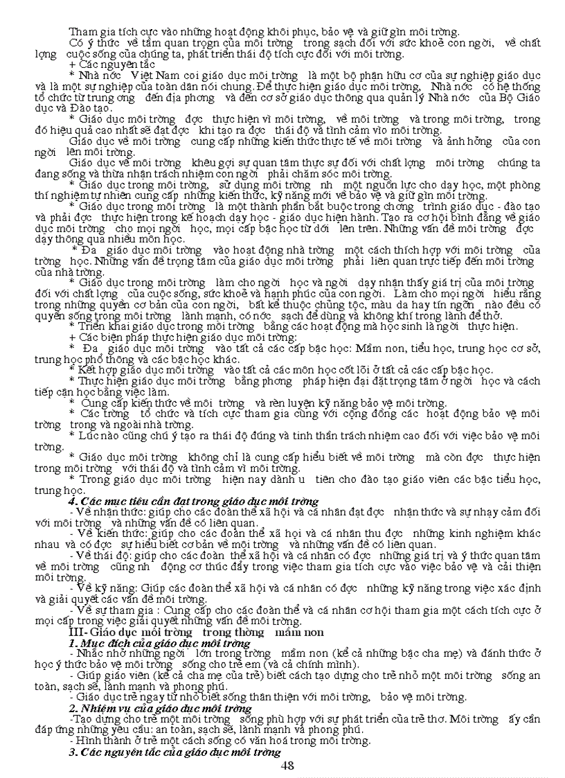 image for page Đề cuơng con người môi trường ĐH Mầm non