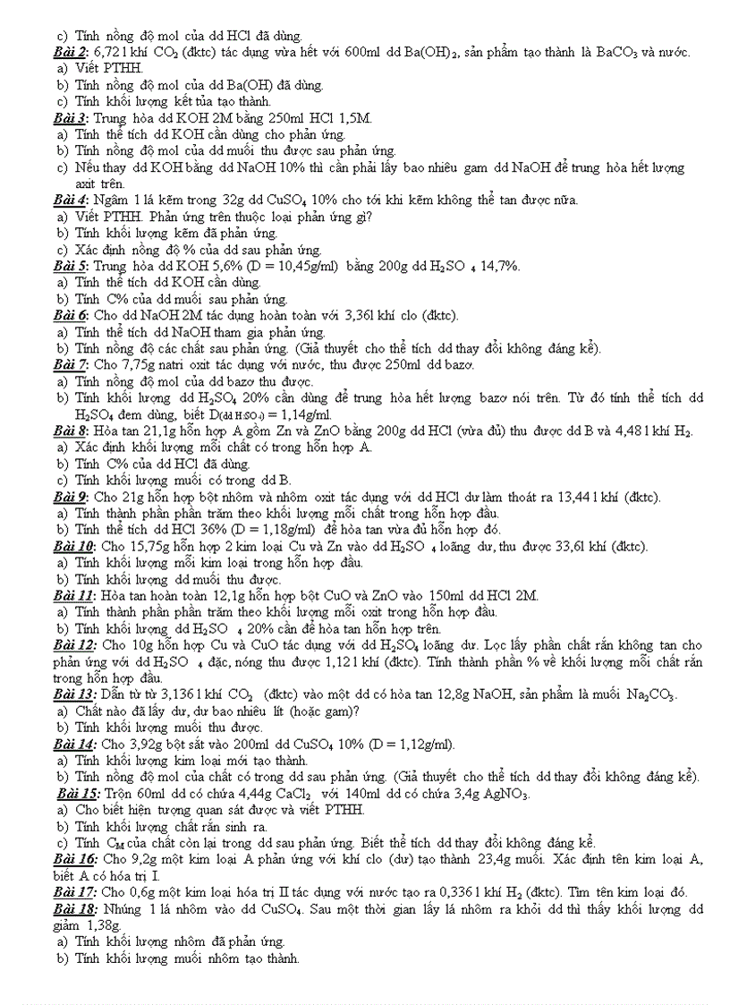 image for page Đề cương ôn tập hóa học9