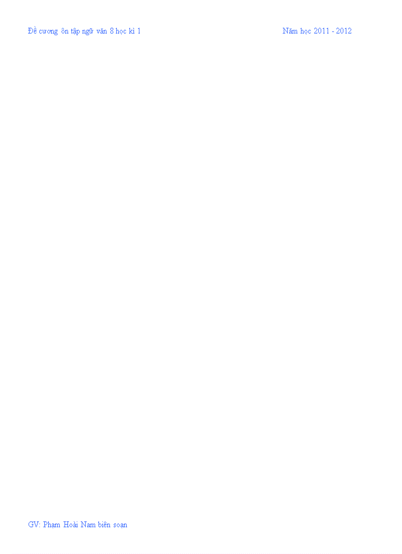 image for page Đề cương ôn tập ngữ văn 8 kì 1