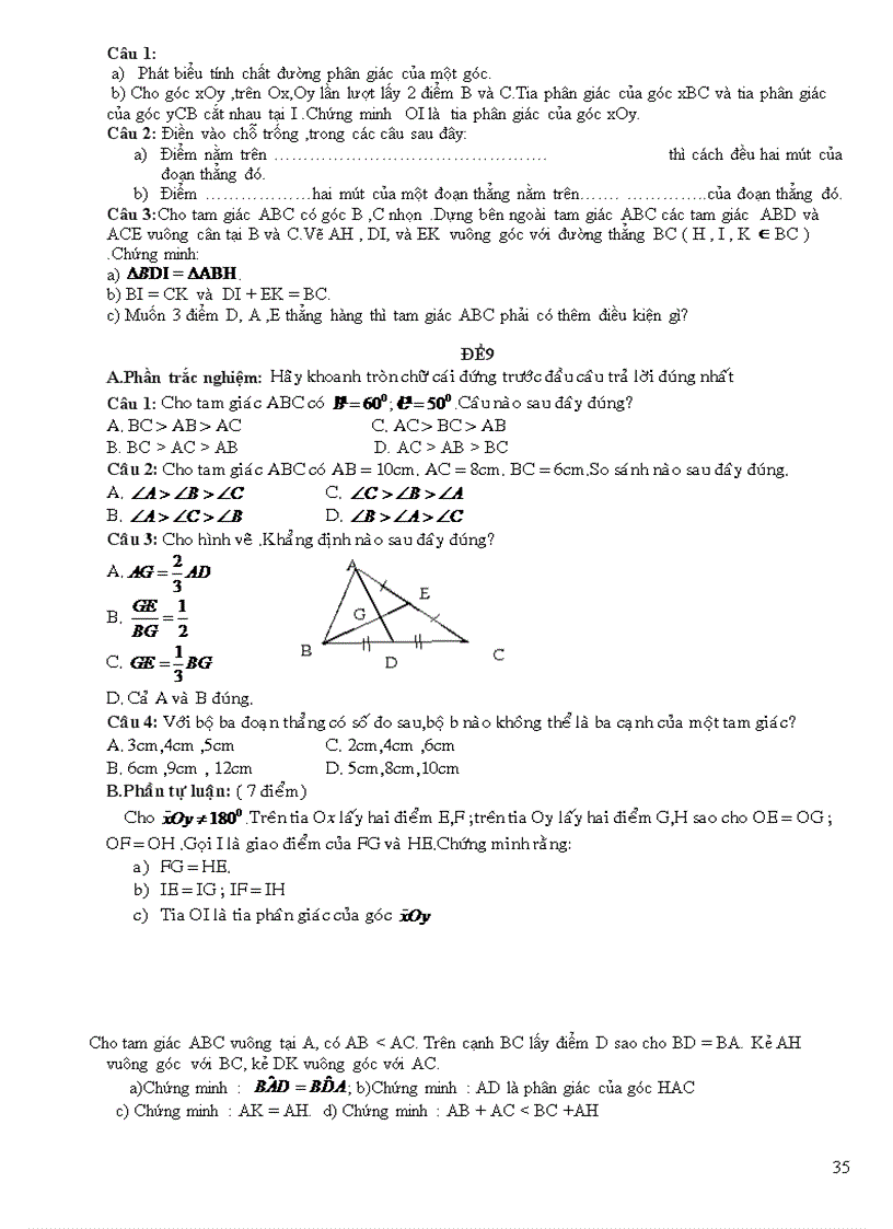 image for page Đề cương ôn tập toán 7 học kì 2