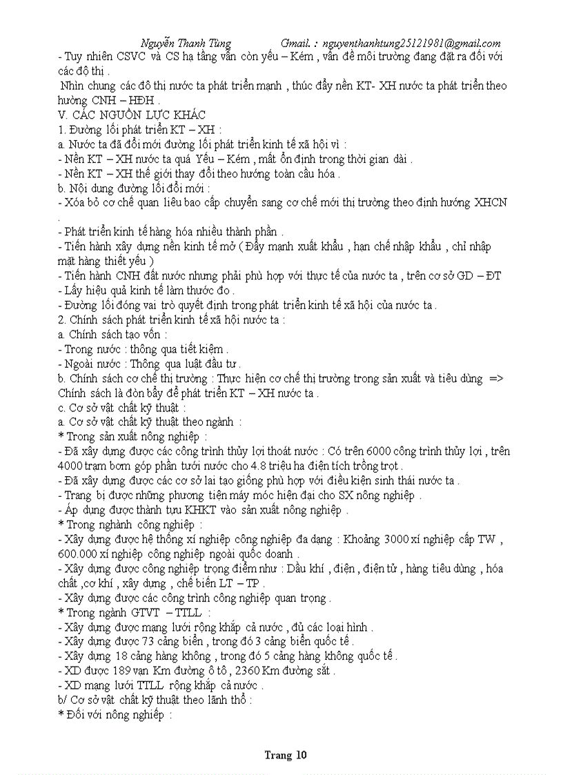 image for page Đề cương ôn thi tốt nghiệp đại học môn Địa lý