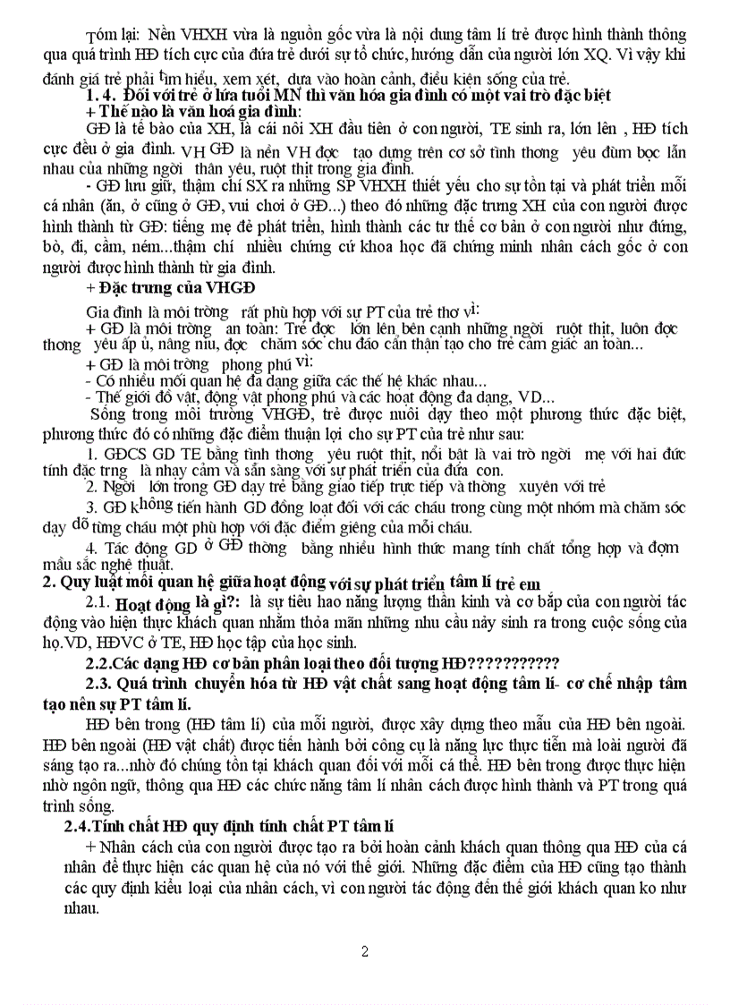 image for page Đề cương Tâm lý trẻ em ĐH mầm non