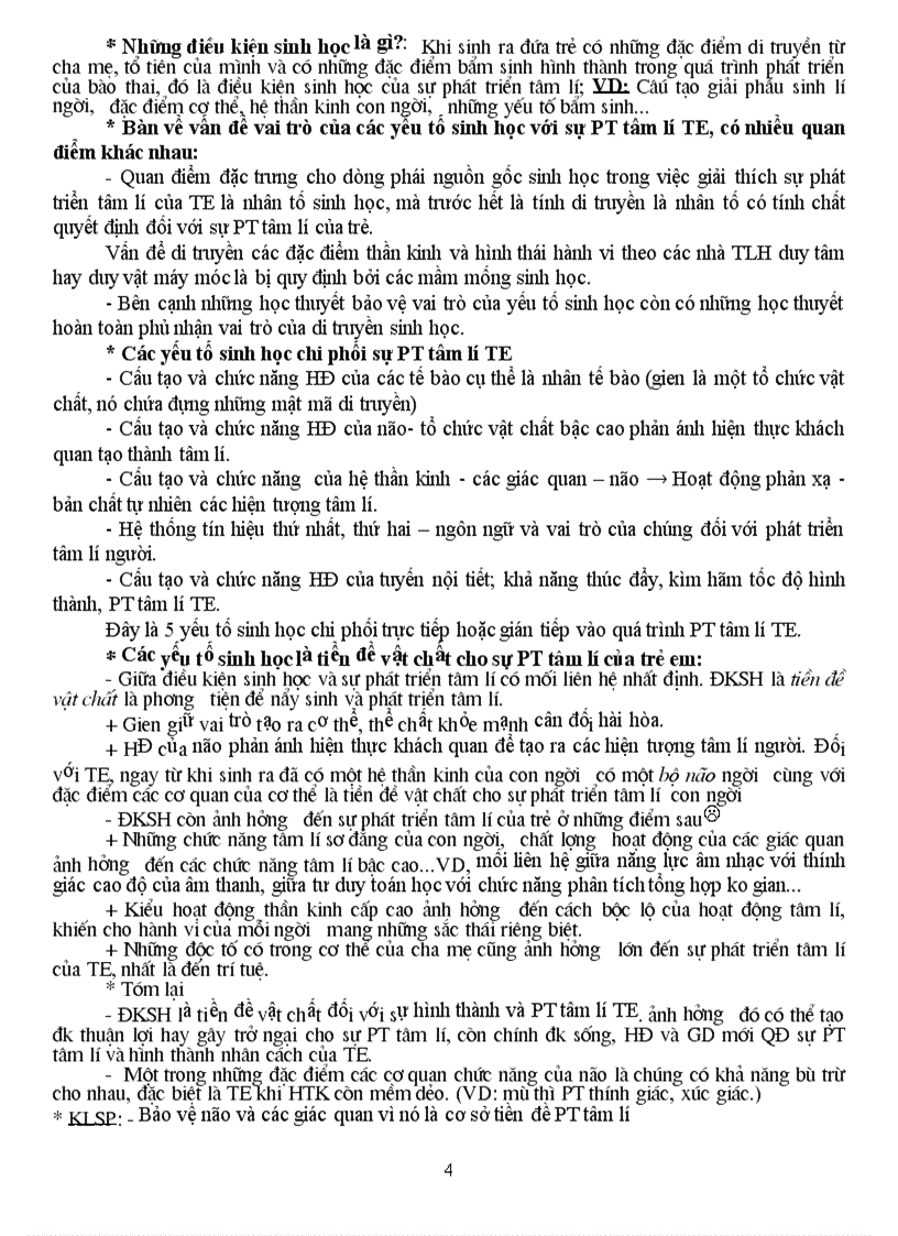 image for page Đề cương Tâm lý trẻ em ĐH mầm non