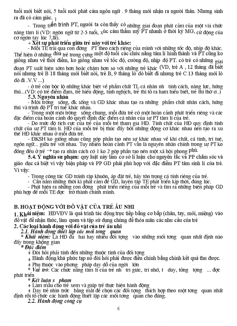 image for page Đề cương Tâm lý trẻ em ĐH mầm non