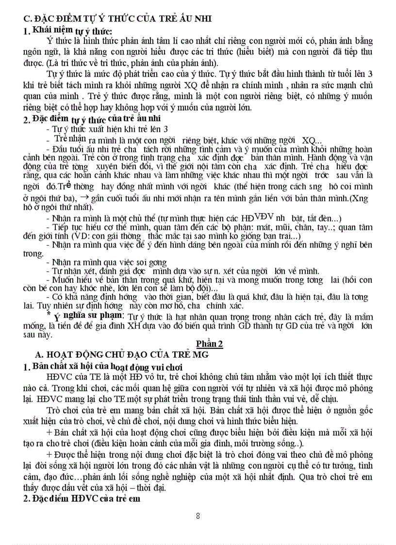 image for page Đề cương Tâm lý trẻ em ĐH mầm non