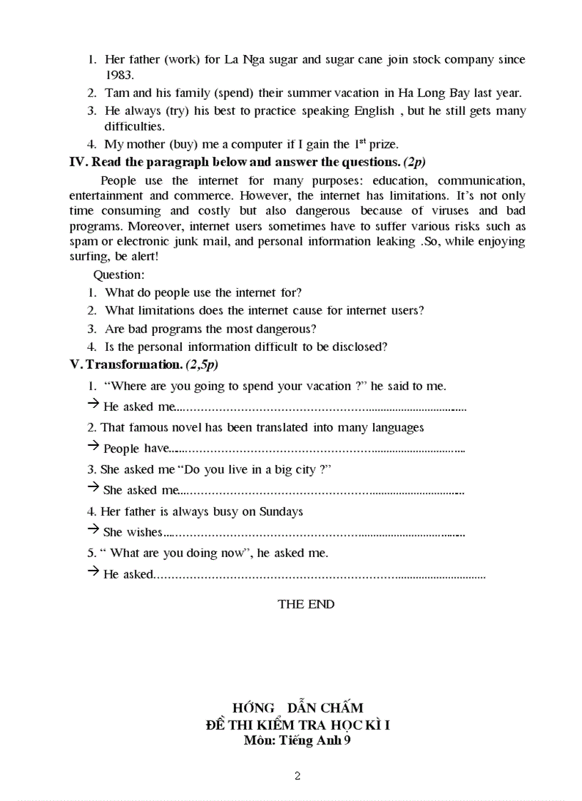 image for page De dap an KT hoc ki 1 Anh8 2008