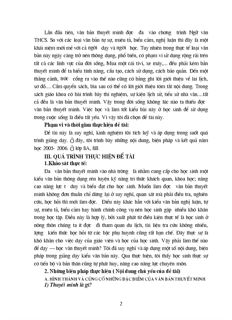 image for page Để dạy học tốt văn thuyết minh lớp 8