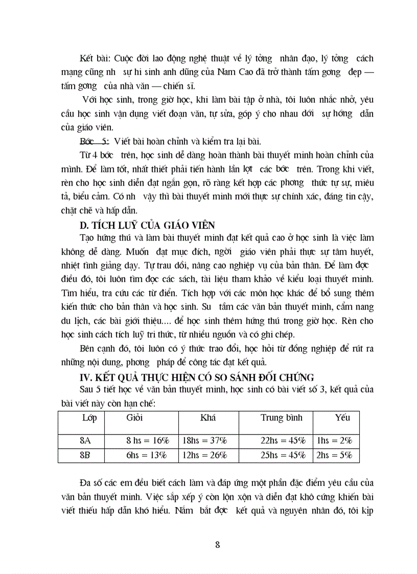image for page Để dạy học tốt văn thuyết minh lớp 8