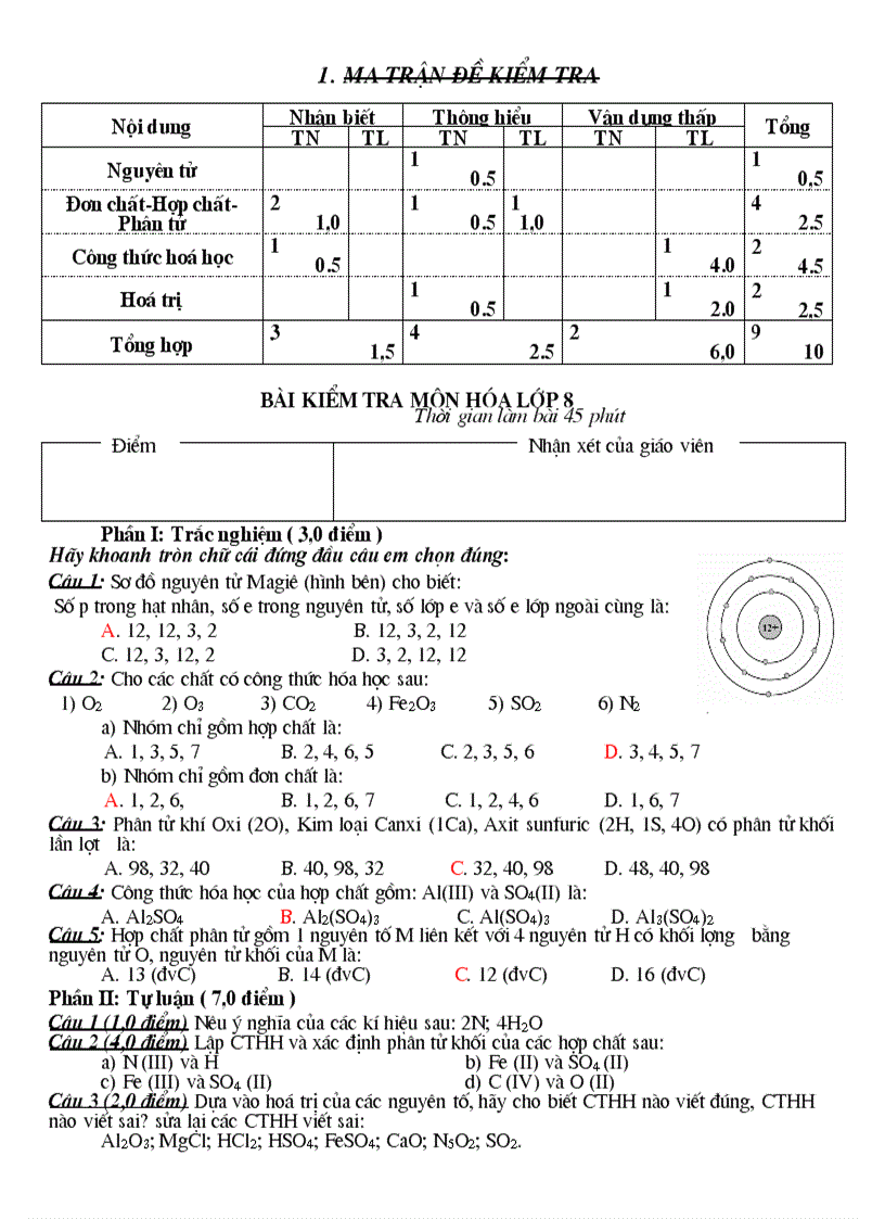 Đề hóa 3