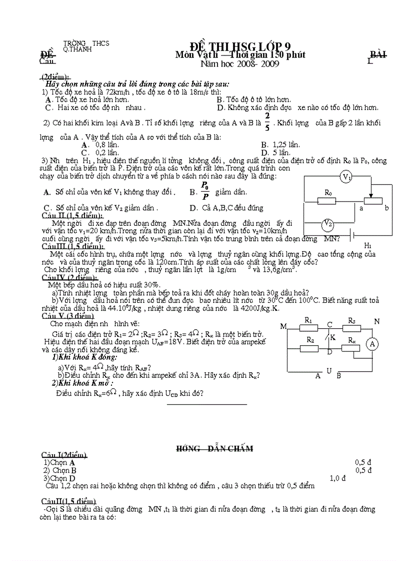 image for page Đề hsg lý 9 hay