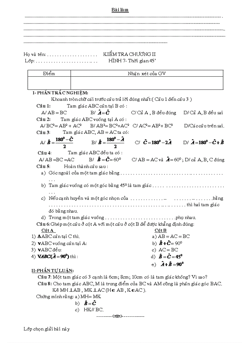 image for page De kiem tra HK I Toan7
