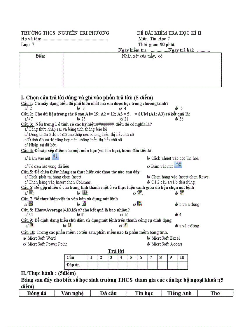 image for page Đề kiểm tra HK2 Tin 7 có ma trận chuẩn KTKN mới