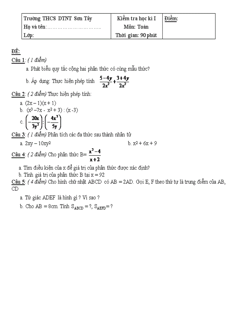 image for page Đề kiểm tra hki cho hs miền núi