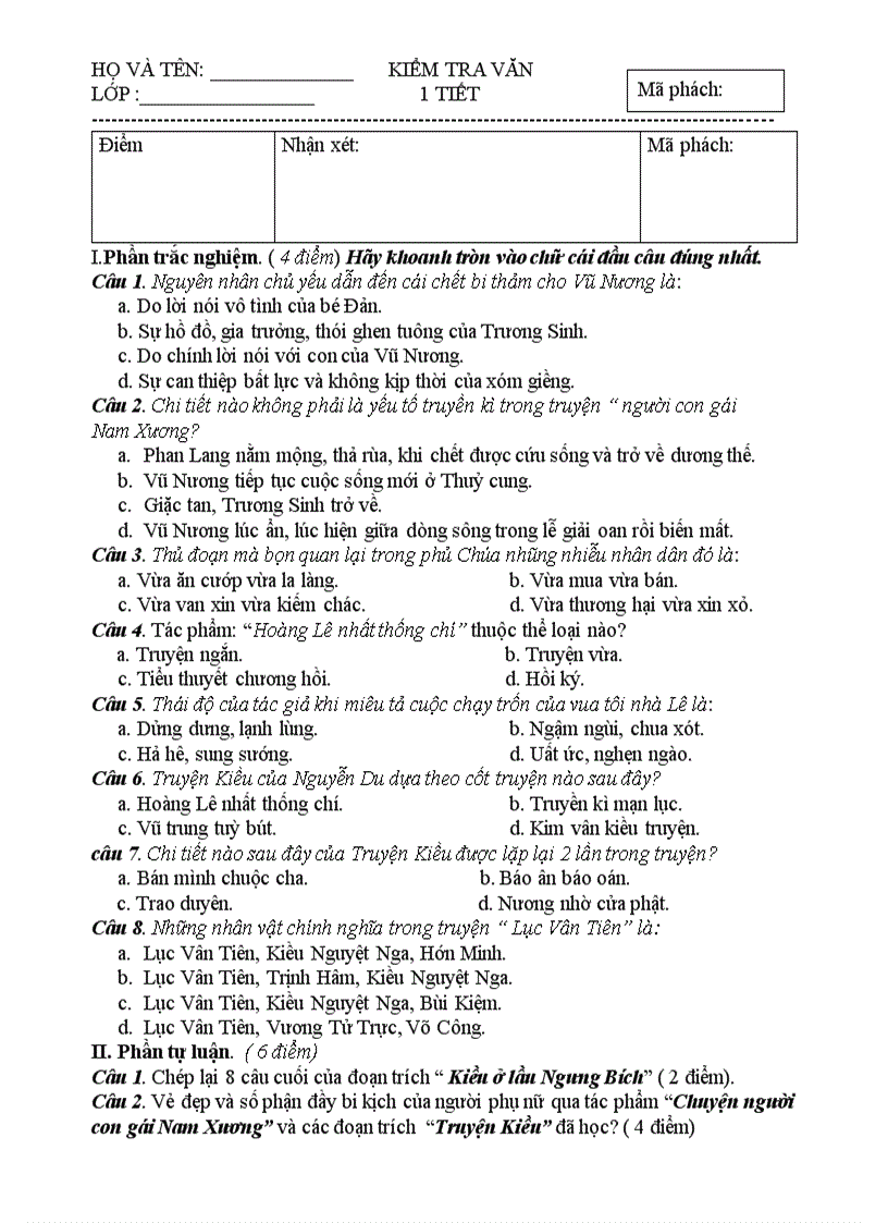 image for page Đề kiểm tra ngữ văn 9