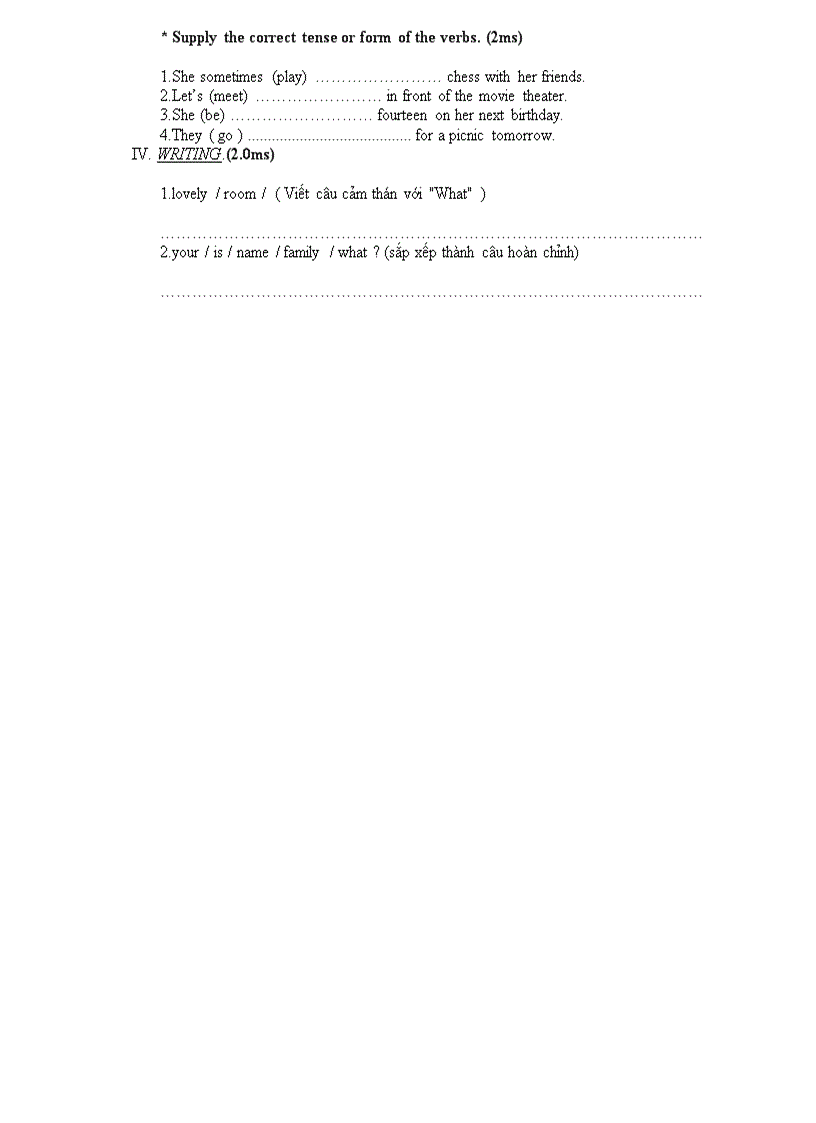 image for page De kiem tra Tieng Anh 7 Lan I