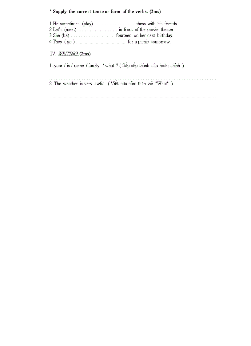 image for page De kiem tra Tieng Anh 7 Lan I