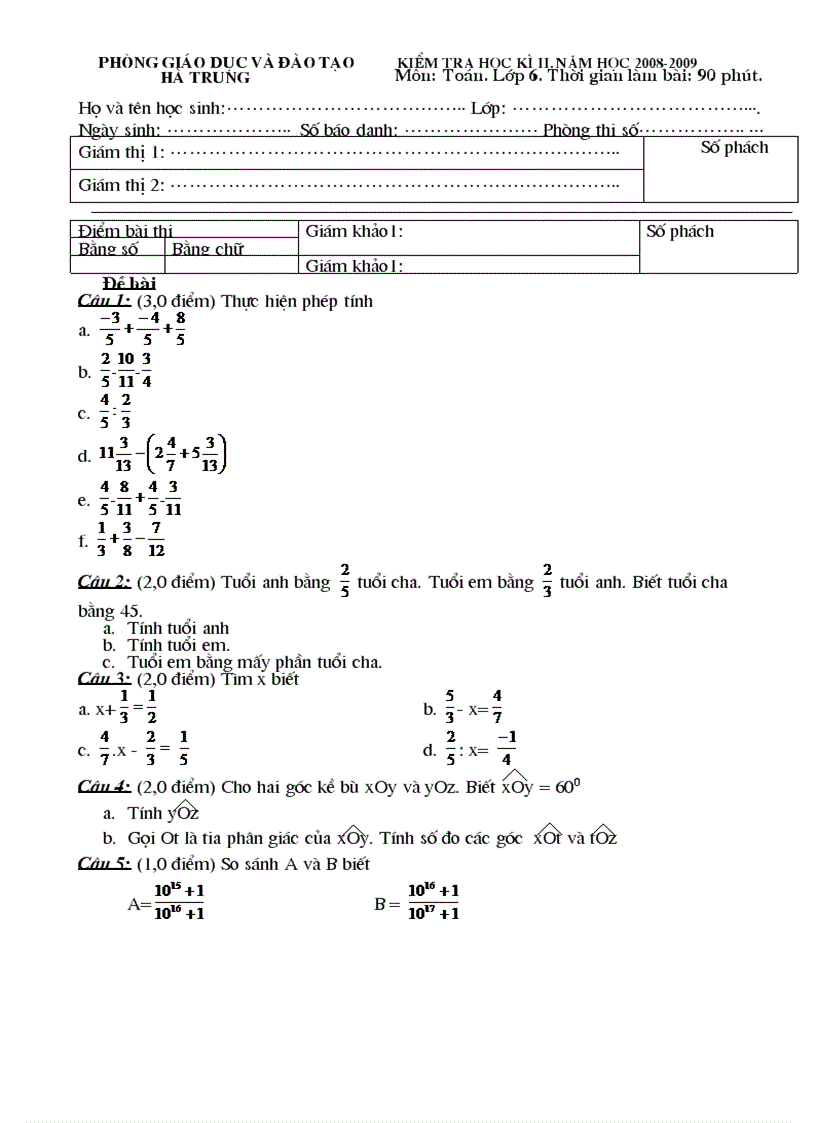 image for page De kiem tra toan 6