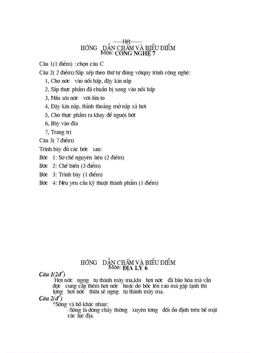 image for page Dề KTHK2 đáp án Thất Khê