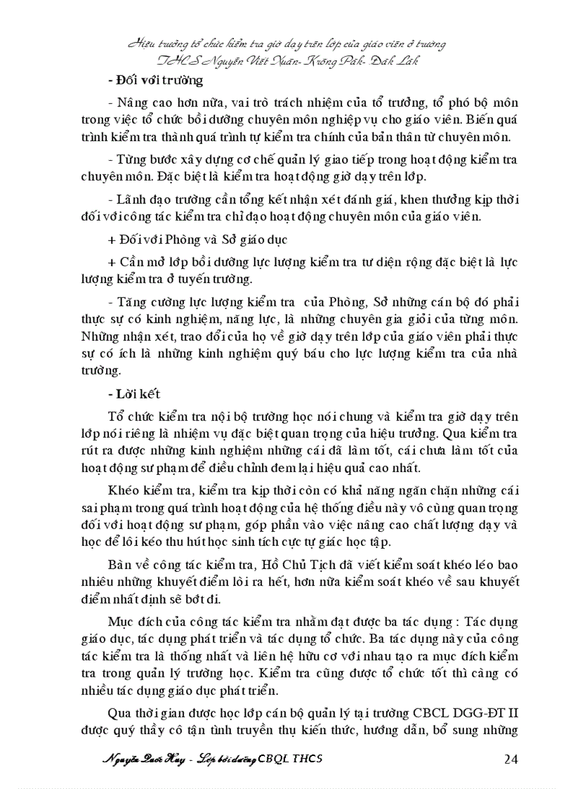 image for page Đề tài khóa học quản lý