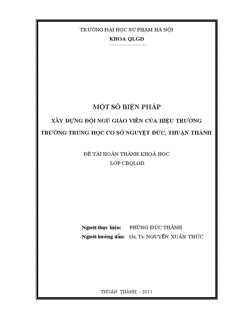 image for page Đề tài tốt nghiệp qlgd