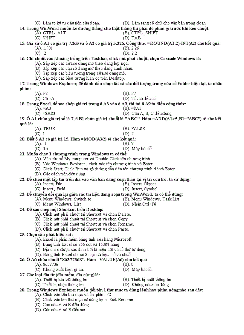 image for page De thi chứng chỉ A B tin học