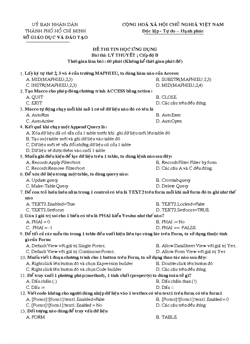image for page De thi chứng chỉ A B tin học