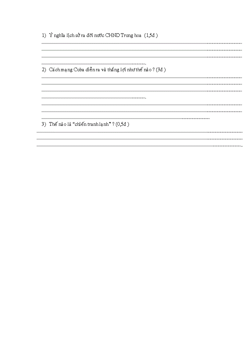 image for page Đề thi đáp án HKII Lịch Sử lớp 9