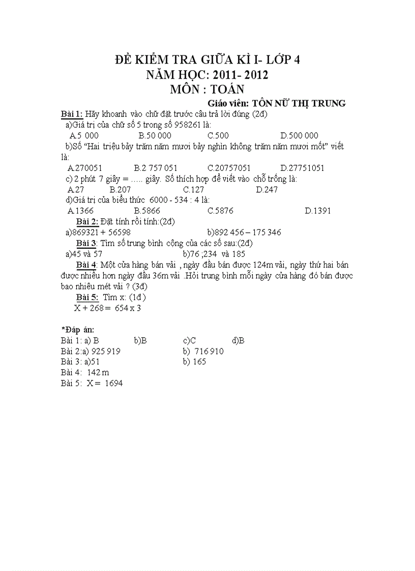 image for page Đề thi giữa Kỳ I